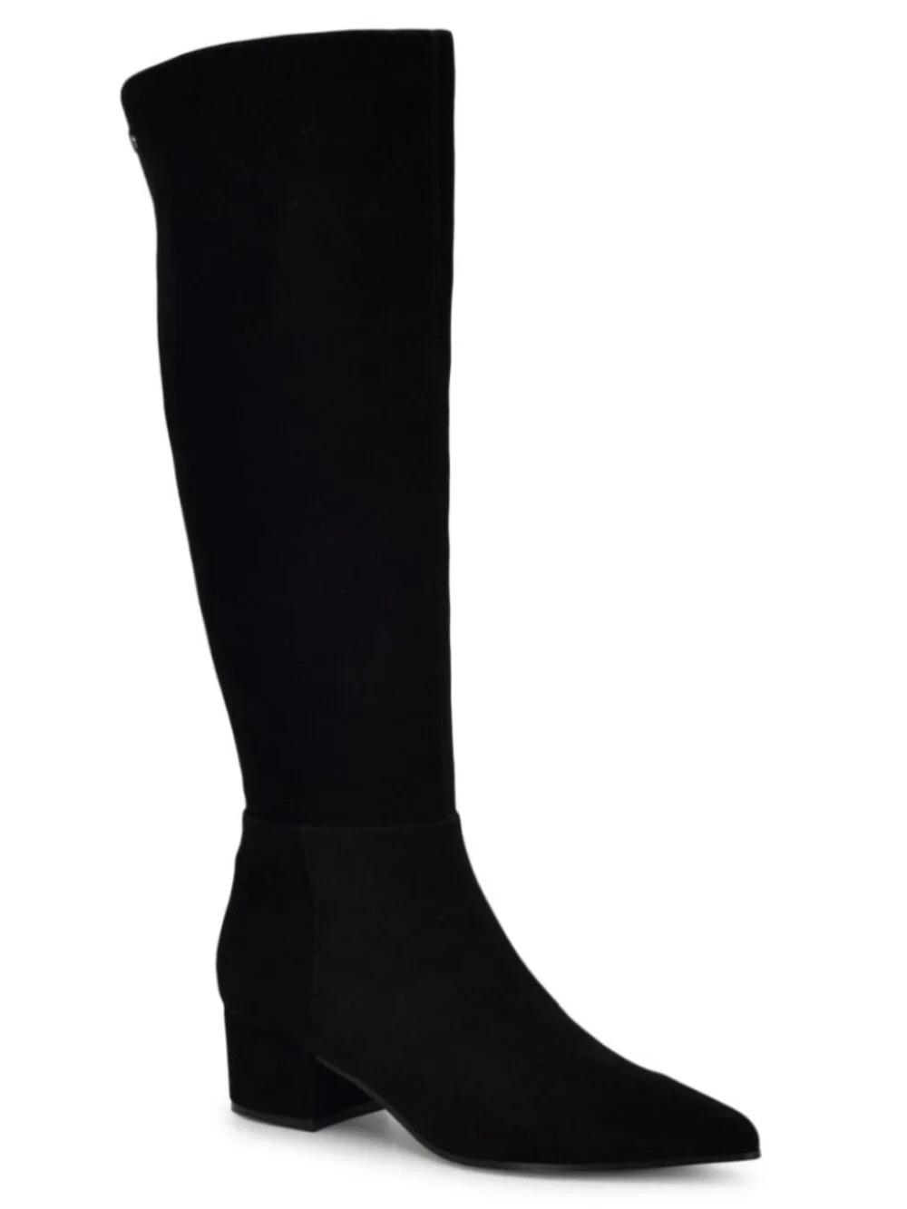 Nine West Morgin Black Suede Pointed Toe Knee High Boots Size 11 NWT